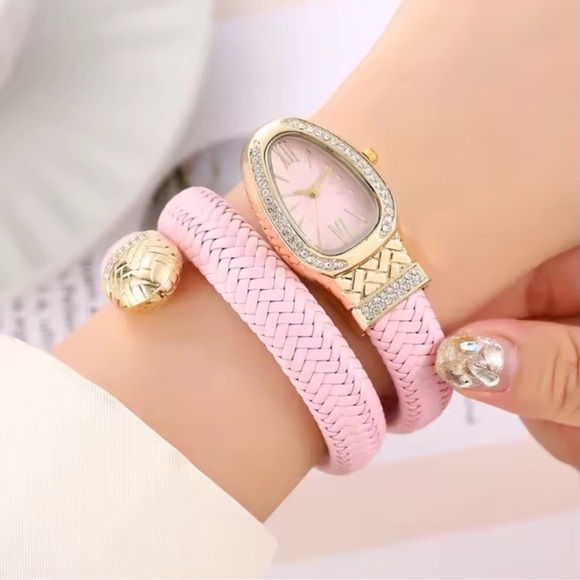 Serpenti Pink Gold Braided Women\'s Watch